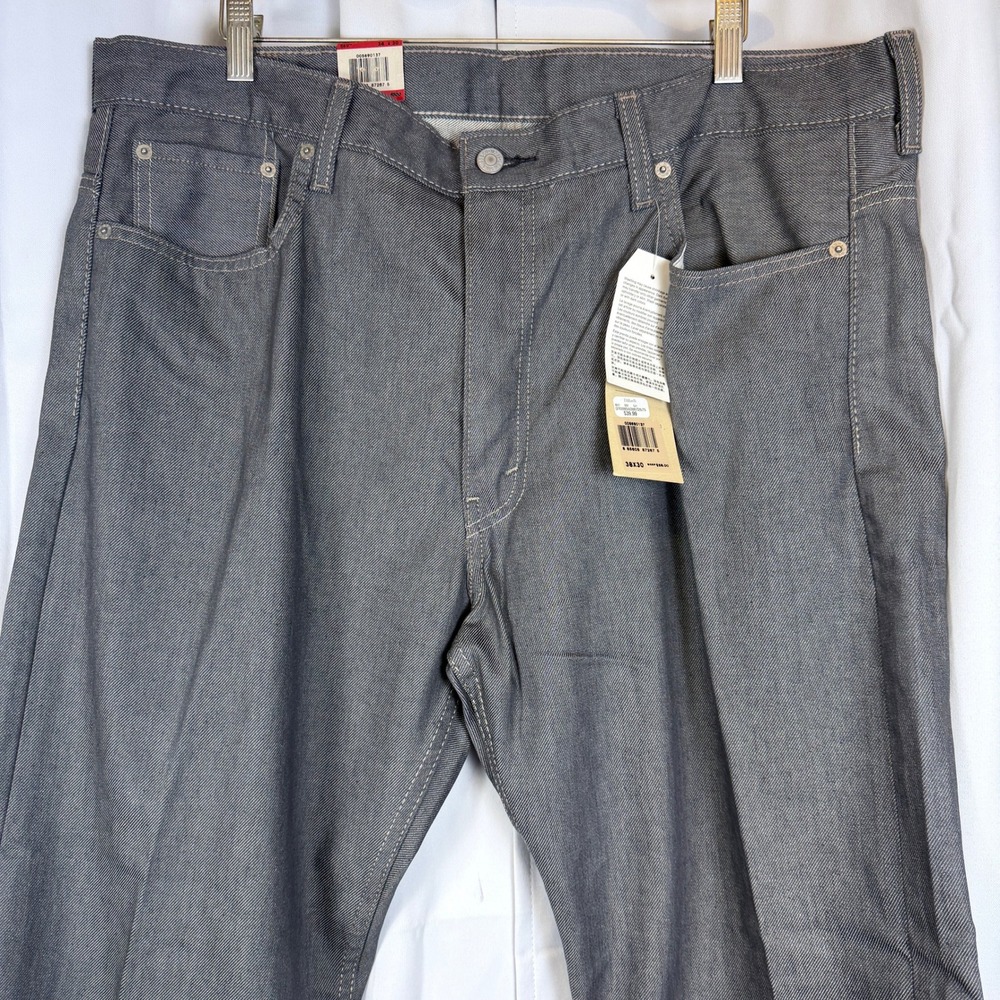 Levis 569 Loose Straight Leg Jeans Mens 38x30 Grey Denim 005690137 NWT